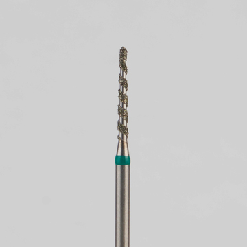 Алмазный бор турбинный стоматологический 876.314.294T.100.012 «Торнадо» зеленая насечка d=1,2 мм (5 шт) 0