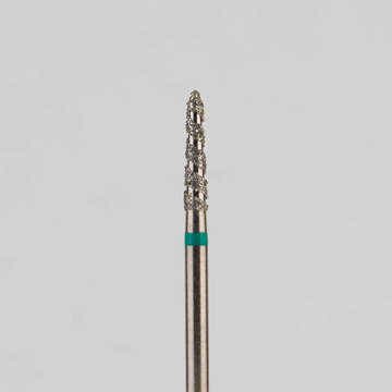 Алмазный бор турбинный стоматологический 876.314.294T.080.016 «Торнадо» зеленая насечка d=1,6 мм (5 шт) 0
