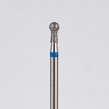 Алмазный бор турбинный стоматологический 866.314.002.040.021 «Шар с шейкой» синяя насечка d=2,1 мм (5 шт) 0