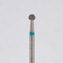 Алмазный бор турбинный стоматологический 876.315.001.020.023 «Шар» зеленая насечка d=2,3 мм (5 шт)