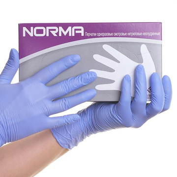 Перчатки нитриловые "NORMA" (светло-сиреневые) 100 шт 0