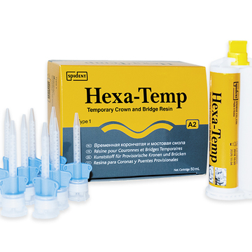Hexa-Temp - самоотверждаемый материал для временных коронок и мостов в безопасных картриджах 0