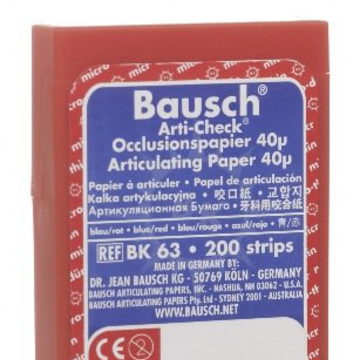Артикуляционная бумага синяя/красная, BK63 - 200 листов, 40 мкм (нет в наличии) 0