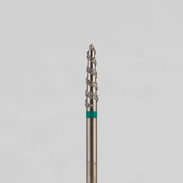 Алмазный бор турбинный стоматологический 876.314.294T.080.018 «Торнадо» зеленая насечка d=1,8 мм (5 шт) 0