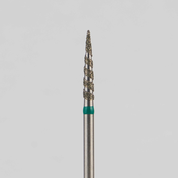 Алмазный бор турбинный стоматологический 876.314.245T.100.016 «Торнадо» зеленая насечка d=1,6 мм (5 шт) 0
