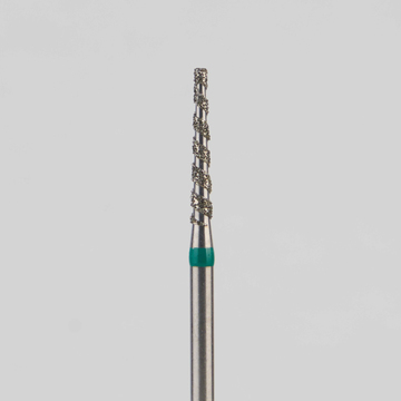 Алмазный бор турбинный стоматологический 876.314.168T.100.014 «Торнадо» зеленая насечка d=1,4 мм (5 шт) 0