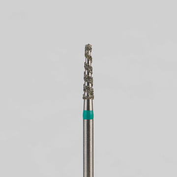 Алмазный бор турбинный стоматологический 876.314.168T.080.016 «Торнадо» зеленая насечка d=1,6 мм (5 шт) 0