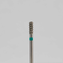 Алмазный бор турбинный стоматологический 876.315.555.050.018 «Гусеница» зеленая насечка d=1,8 мм (5 шт)