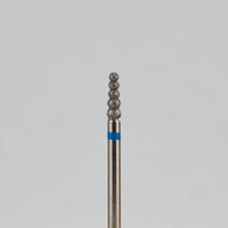 Алмазный бор турбинный стоматологический 866.315.555.070.018 «Гусеница» синяя насечка d=1,8 мм (5 шт)