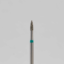 Алмазный бор турбинный стоматологический 876.314.539.040.014 «Пуля» зеленая насечка d=1,4 мм (5 шт)