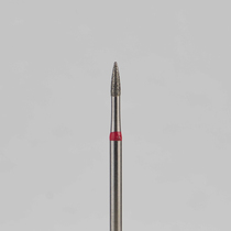 Алмазный бор турбинный стоматологический 856.315.539.040.012 «Пуля» красная насечка d=1,2 мм (5 шт)