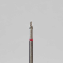 Алмазный бор турбинный стоматологический 856.314.539.040.014 «Пуля» красная насечка d=1,4 мм (5 шт)