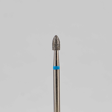 Алмазный бор турбинный стоматологический 866.315.499.035.021 «Пуля короткая» синяя насечка d=2,1 мм (5 шт) 0