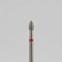 Алмазный бор турбинный стоматологический 856.314.499.035.018 «Пуля короткая» красная насечка d=1,8 мм (5 шт)