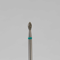 Алмазный бор турбинный стоматологический 876.314.257.030.016 «Почка» зеленая насечка d=1,6 мм (5 шт)