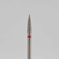 Алмазный бор турбинный стоматологический 856.314.245.080.016 «Пуля» красная насечка d=1,6 мм (5 шт)