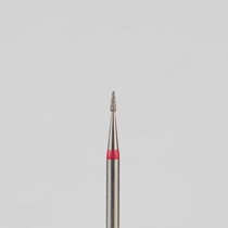 Алмазный бор турбинный стоматологический 856.314.194.021.007 «Конус закругленный» красная насечка d=0,7 мм (5 шт)