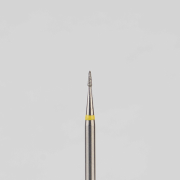 Алмазный бор турбинный стоматологический 836.314.194.021.007 «Конус закругленный» желтая насечка d=0,7 мм (5 шт) 0