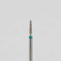 Алмазный бор турбинный стоматологический 876.314.168.060.012 «Конус усеченный» зеленая насечка d=1,2 мм (5 шт)