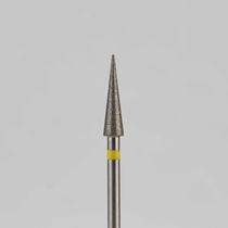 Алмазный бор турбинный стоматологический 836.314.164.100.025 «Конус» желтая насечка d=1,6 мм (5 шт)
