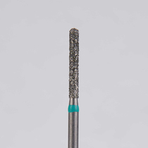 Алмазный бор турбинный стоматологический 876.314.137.100.014 «Цилиндр с острием» зеленая насечка d=1,4 мм (5 шт)