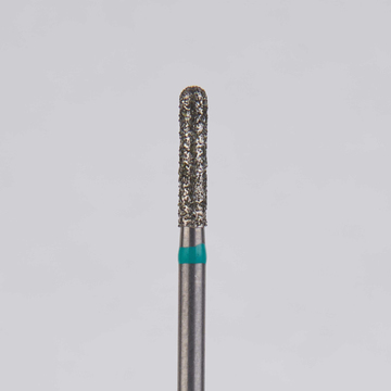 Алмазный бор турбинный стоматологический 876.314.137.080.016 «Цилиндр с острием» зеленая насечка d=1,6 мм (5 шт) 0