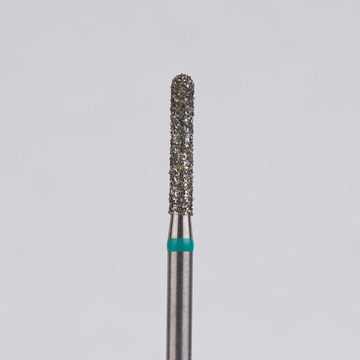Алмазный бор турбинный стоматологический 876.314.137.080.014 «Цилиндр закругленный» зеленая насечка d=1,4 мм (5 шт) 0