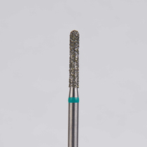 Алмазный бор турбинный стоматологический 876.314.137.080.014 «Цилиндр закругленный» зеленая насечка d=1,4 мм (5 шт)