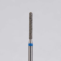 Алмазный бор турбинный стоматологический 866.314.137.100.012 «Цилиндр с острием» синяя насечка d=1,2 мм (5 шт)