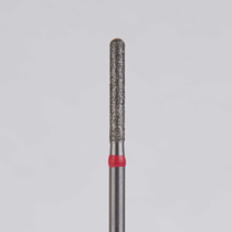 Алмазный бор турбинный стоматологический 856.314.137.100.014 «Цилиндр с острием» красная насечка d=1,4 мм (5 шт)