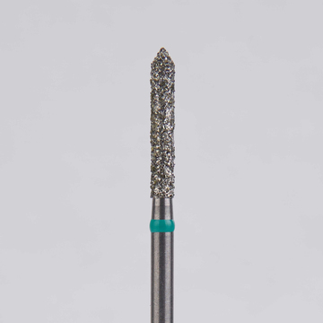 Алмазный бор турбинный стоматологический 876.314.126.100.016 «Цилиндр с острием» зеленая насечка d=1,6 мм (5 шт) 0