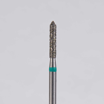 Алмазный бор турбинный стоматологический 876.314.126.080.014 «Цилиндр с острием» зеленая насечка d=1,4 мм (5 шт) 0