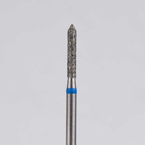 Алмазный бор турбинный стоматологический 866.314.126.080.014 «Цилиндр с острием» синяя насечка d=1,4 мм (5 шт)