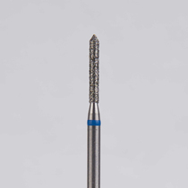 Алмазный бор турбинный стоматологический 866.314.126.080.012 «Цилиндр с острием» синяя насечка d=1,2 мм (5 шт)