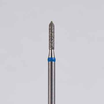 Алмазный бор турбинный стоматологический 866.314.126.060.012 «Цилиндр с острием» синяя насечка d=1,4 мм (5 шт) 0