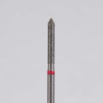 Алмазный бор турбинный стоматологический 856.314.126.100.014 «Цилиндр с острием» красная насечка d=1,4 мм (5 шт)