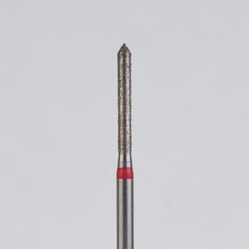 Алмазный бор турбинный стоматологический 856.314.126.100.012 «Цилиндр с острием» красная насечка d=1,2 мм (5 шт) 0