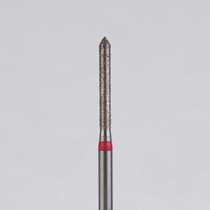 Алмазный бор турбинный стоматологический 856.314.126.100.012 «Цилиндр с острием» красная насечка d=1,2 мм (5 шт)