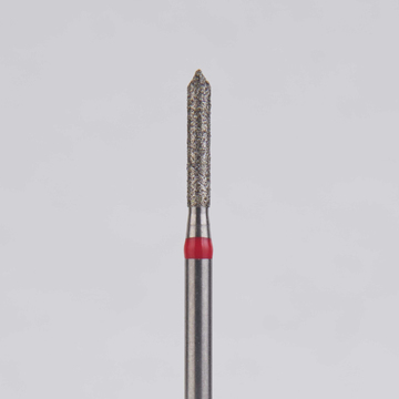 Алмазный бор турбинный стоматологический 856.314.126.080.012 «Цилиндр с острием» красная насечка d=1,2 мм (5 шт) 0
