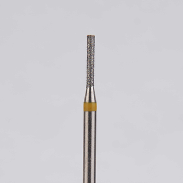 Алмазный бор турбинный стоматологический 836.314.107.060.009 «Цилиндр» желтая насечка d=0,9 мм (5 шт) 0