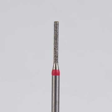 Алмазный бор турбинный стоматологический 856.314.107.080.009 «Цилиндр» красная насечка d=0,9 мм (5 шт) 0