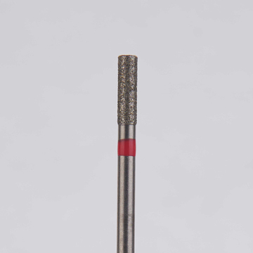 Алмазный бор турбинный стоматологический 856.314.107.060.016 «Цилиндр» красная насечка d=1,6 мм (5 шт) 0