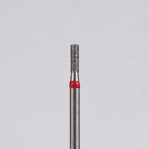 Алмазный бор турбинный стоматологический 856.314.107.040.012 «Цилиндр» красная насечка d=1,2 мм (5 шт)
