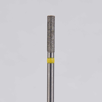 Алмазный бор турбинный стоматологический 836.314.107.080.016 «Цилиндр» желтая насечка d=1,6 мм (5 шт)
