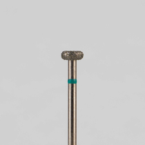 Алмазный бор турбинный стоматологический 876.314.067.015.040 «Колесо» зеленая насечка d=4 мм (1 шт)