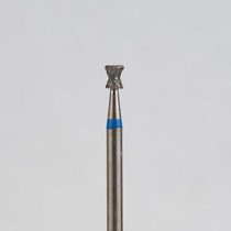 Алмазный бор турбинный стоматологический 866.314.032.020.018 «Обратный конус с юбкой» синяя насечка d=1,8 мм (5 шт)