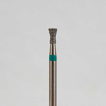 Алмазный бор турбинный стоматологический 876.314.019.030.018 «Обратный конус с шейкой» зеленая насечка d=1,8 мм (5 шт)