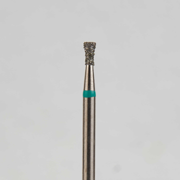 Алмазный бор турбинный стоматологический 876.314.019.030.014 «Обратный конус с шейкой» зеленая насечка d=1,4 мм (5 шт) 0