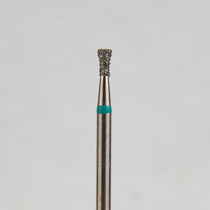 Алмазный бор турбинный стоматологический 876.314.019.030.014 «Обратный конус с шейкой» зеленая насечка d=1,4 мм (5 шт)