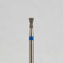 Алмазный бор турбинный стоматологический 866.314.019.030.018 «Обратный конус с шейкой» синяя насечка d=1,8 мм (5 шт)